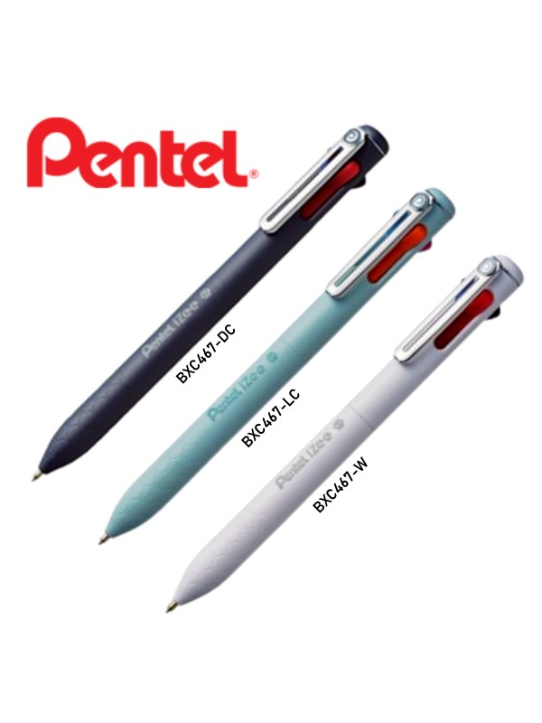 PENTEL IZEE MULTI 4 COLOUR INK RETRACTABLE BALL POINT PEN